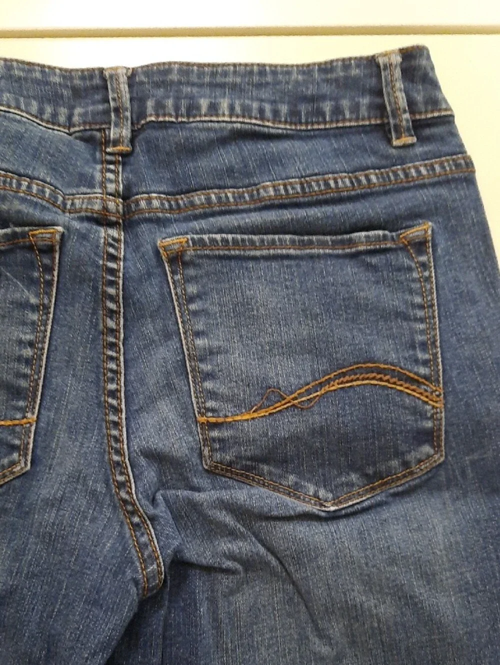 Sonoma Dark Wash Two-Tone Straight Leg Jeans - Size 8P